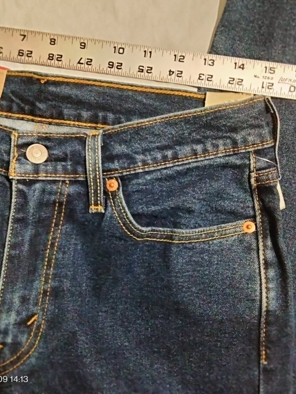 Levi's 514 Straight Leg Jeans Men's Size 30x30 Blue Denim Stretch NWT Brand New - Picture 2 of 6